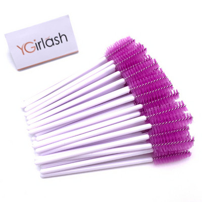 YGirlash Eyebrow Mascara Wand Eyelash Spoolie Perie 50 buc/set Comerț cu ridicata de unică folosință Lash Wands Perie pentru extensie de gene