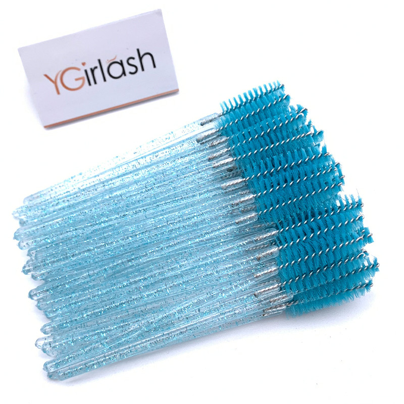 YGirlash Eyebrow Mascara Wand Eyelash Spoolie Perie 50 buc/set Comerț cu ridicata de unică folosință Lash Wands Perie pentru extensie de gene
