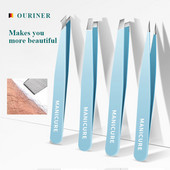 4 τμχ Υψηλής ποιότητας τσιμπιδάκι φρυδιών Πολύχρωμα μαλλιά Ομορφιά λεπτές τρίχες Εξολκέα από ανοξείδωτο ατσάλι Κλιπ φρυδιών με κλίση Εργαλεία αφαίρεσης μακιγιάζ