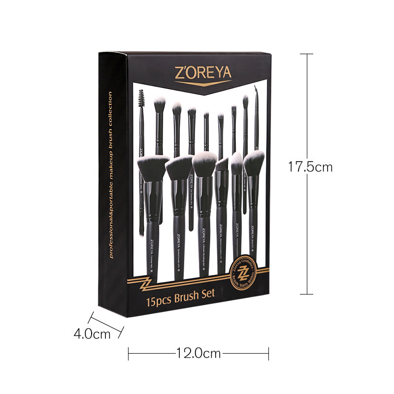 Perii de machiaj pentru păr sintetic, marca Zoreya, pudră de fond de ten, fard de pleoape, set de machiaj 4/7/15 buc.