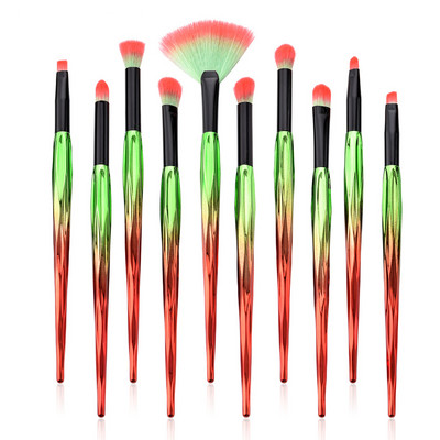 ZZDOG 7/10 buc Kit de instrumente cosmetice Pudră naturală de păr pufoasă Fard de obraz Fard de obraz Amestecarea sprâncenelor Set de pensule profesionale de machiaj