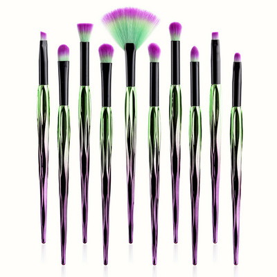 ZZDOG 7/10 buc Kit de instrumente cosmetice Pudră naturală de păr pufoasă Fard de obraz Fard de obraz Amestecarea sprâncenelor Set de pensule profesionale de machiaj