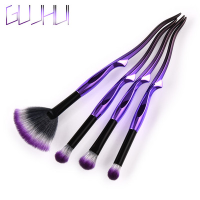 1/4/8/10 buc Perie Cosmetică Perie Pudră Prindere puternică Ușor de ciupit Fibră Mâner din plastic Perie de machiaj Instrumente de machiaj pentru începători