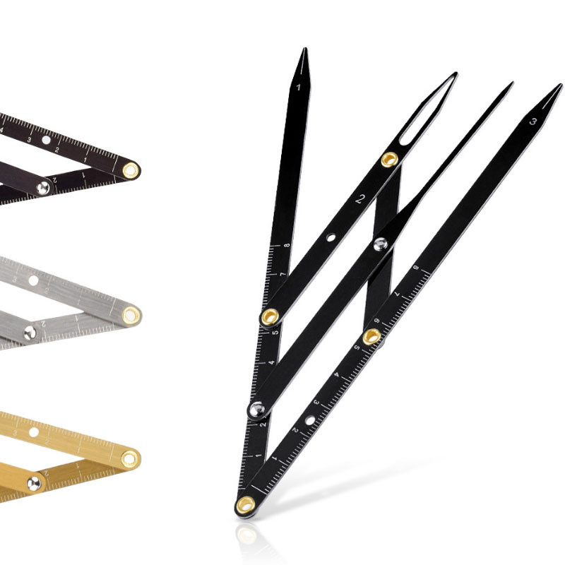 Riglă pentru sprâncene pentru tatuaje Riglă de poziționare în 3 puncte Riglă pentru raportul de aur pentru sprâncene Riglă de microblading Instrument de măsurare pentru sprâncene