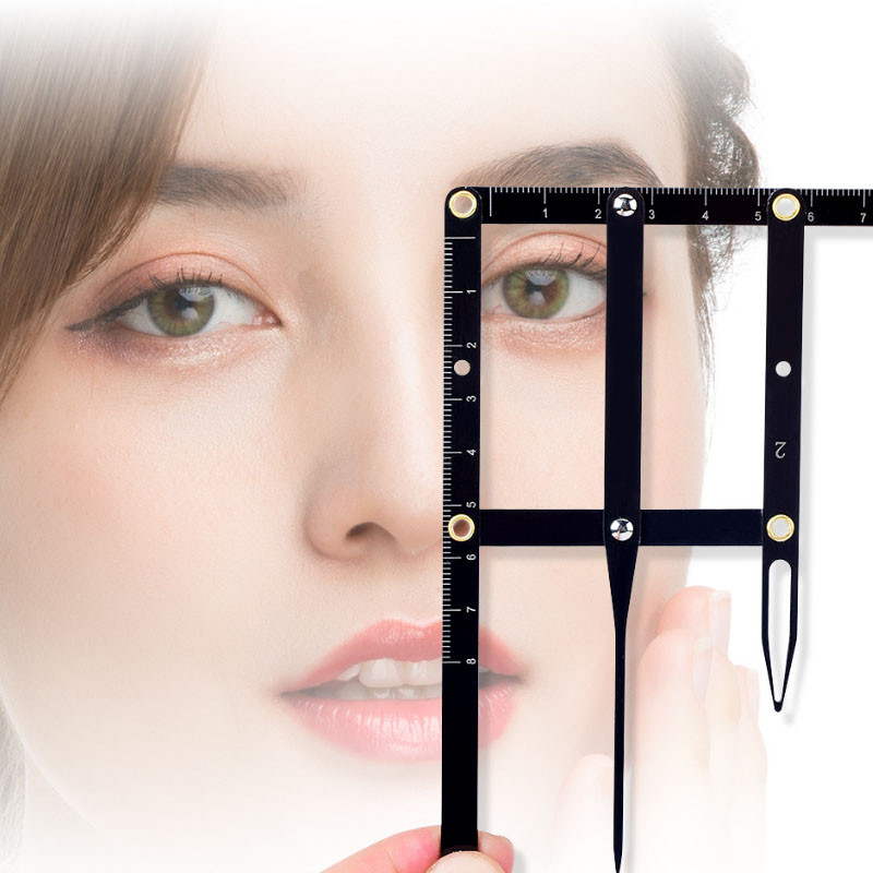 Riglă pentru sprâncene pentru tatuaje Riglă de poziționare în 3 puncte Riglă pentru raportul de aur pentru sprâncene Riglă de microblading Instrument de măsurare pentru sprâncene