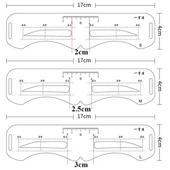 Нов 6PCS многократно оформяне на вежди DIY комплект Мека линийка Оформяне на вежди Карта за печат на вежди Мека линийка Шаблон за оформяне на грим