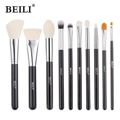 BEILI 8-10 KOM Kistovi za šminku Podloga za puder Highlight Korektor za miješanje sjenila Set četkica za šminku pinceaux de maquillage