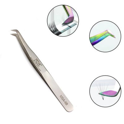 VETUS ÚJ MSA-6B Szempilla csipesz 3D/6D Volume Szempilla Hosszabbító Virágzó Csipesz Fan Szempilla Csipesz