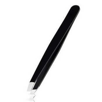 1PC Черна цветна пинсета за вежди Hair Beauty Slanted Puller Неръждаема стомана Eye Brow Pinezer Инструмент за грим Чисто нов стил