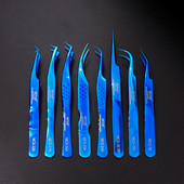 Vetus Original MCS Premium Eyelash Tweezers Makeup Bright Blue New Style Ultra Precise Tip Improve for 3D 6D Eyelashes Extension