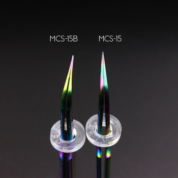 Vetus Original MCS Premium Eyelash Tweezers Makeup Bright Blue New Style Ultra Precise Tip Improve for 3D 6D Eyelashes Extension
