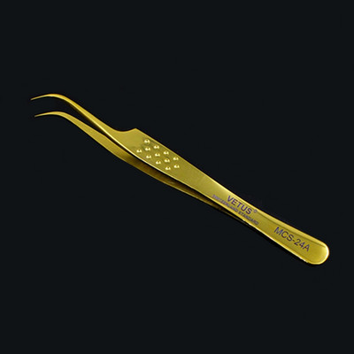 Vetus Original MCS Premium Eyelash Tweezers Makeup Bright Blue New Style Ultra Precise Tip Improve for 3D 6D Eyelashes Extension