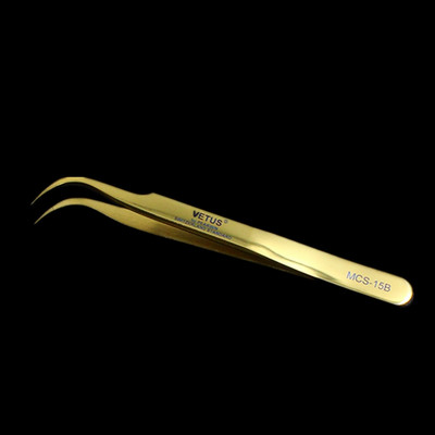 Vetus Original MCS Premium Eyelash Tweezers Makeup Bright Blue New Style Ultra Precise Tip Improve for 3D 6D Eyelashes Extension