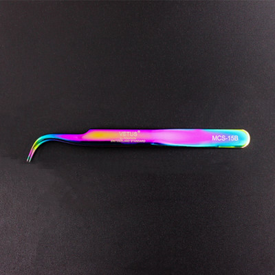 Vetus Original MCS Premium Eyelash Tweezers Makeup Bright Blue New Style Ultra Precise Tip Improve for 3D 6D Eyelashes Extension