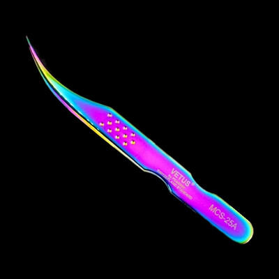 Vetus Original MCS Premium Eyelash Tweezers Makeup Bright Blue New Style Ultra Precise Tip Improve for 3D 6D Eyelashes Extension