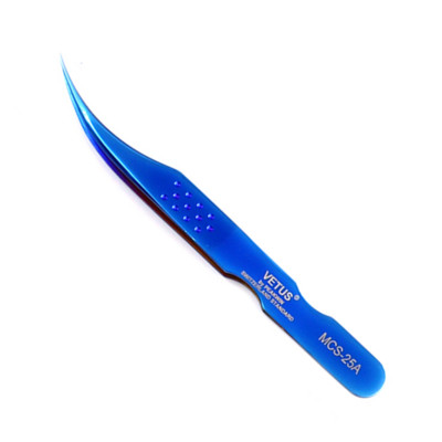 Vetus Original MCS Premium Eyelash Tweezers Makeup Bright Blue New Style Ultra Precise Tip Improve for 3D 6D Eyelashes Extension