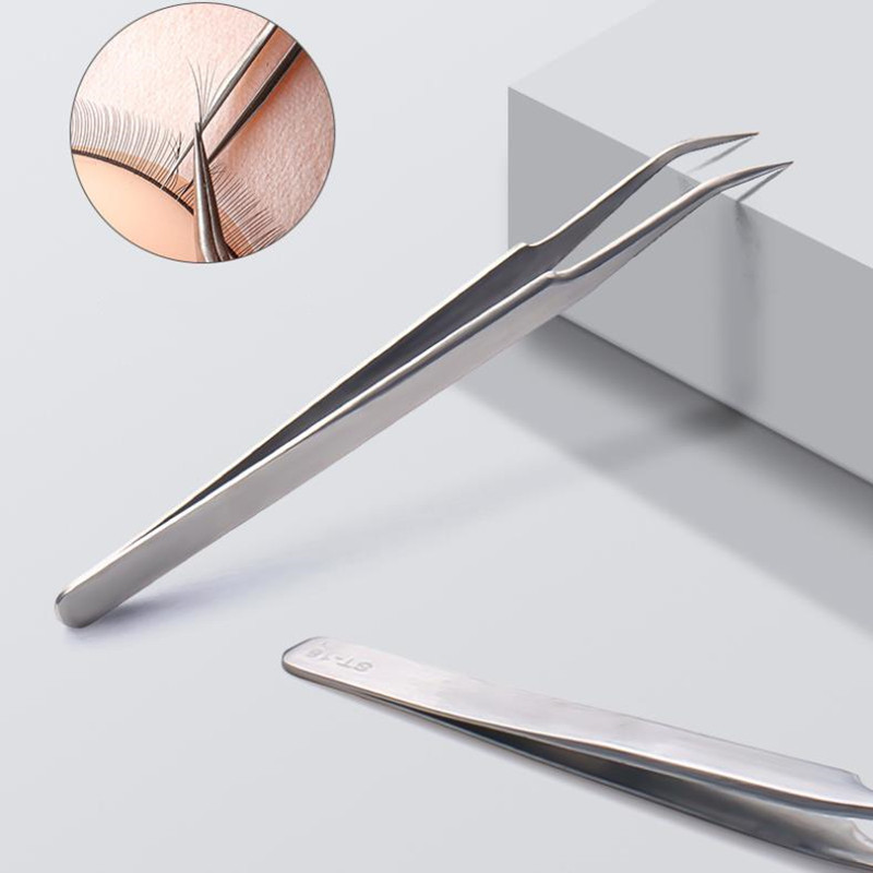 Pensetă pentru sprâncene din oțel inoxidabil VETUS Instrumente de extensie a genelor false Reparații auxiliare Pensetă hiperfină de înaltă precizie ST15 17