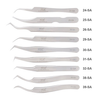 VETUS SA Eyelash Tweezers High Precision 3D/6D Volume Eyelash Extension Tweezer Excellent Close Tweezer Fan Best Quality