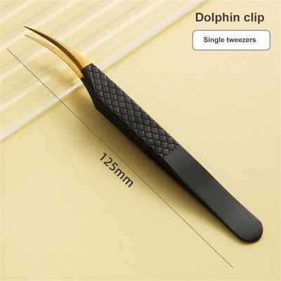 Fekete arany szempillahosszabbító csipesz 3D Volume Lash csipesz szempilla csipesz rozsdamentes acél nagy pontosságú szempilla csipesz smink
