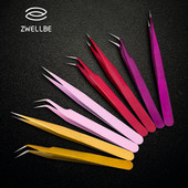 2 vnt Antistatinis preciziškas pincetas Pinzas Pincet nerūdijančio plieno antakių pincetas blakstienų priauginimo įrankiai makiažo rinkinio įrankis