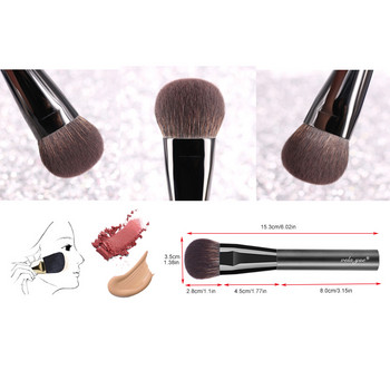 Vela.Yue Cheek Finish Brush Face Blush Foundation Highlighter Contouring Blending Makeup Brush Beauty Applicator