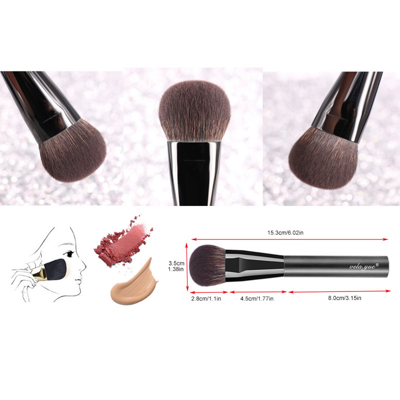Vela.Yue Cheek Finish Brush Face Blush Foundation Highlighter Contouring Blending Pensule de machiaj Aplicator de frumusețe