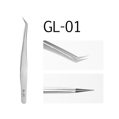 GAHAMACA 6A-SA Szempilla hosszabbító Csipesz Volume Lashes Rozsdamentes Acél Pontos Csipesz Nem mágneses Szempilla Eszközök Smink