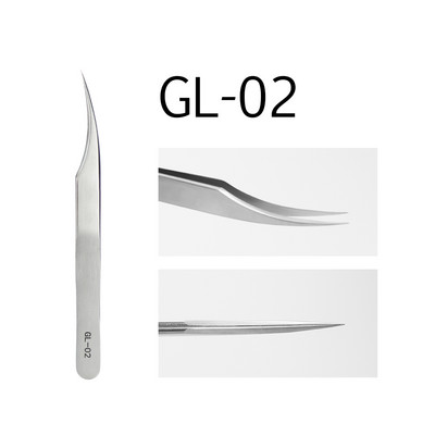 GAHAMACA 6A-SA Szempilla hosszabbító Csipesz Volume Lashes Rozsdamentes Acél Pontos Csipesz Nem mágneses Szempilla Eszközök Smink