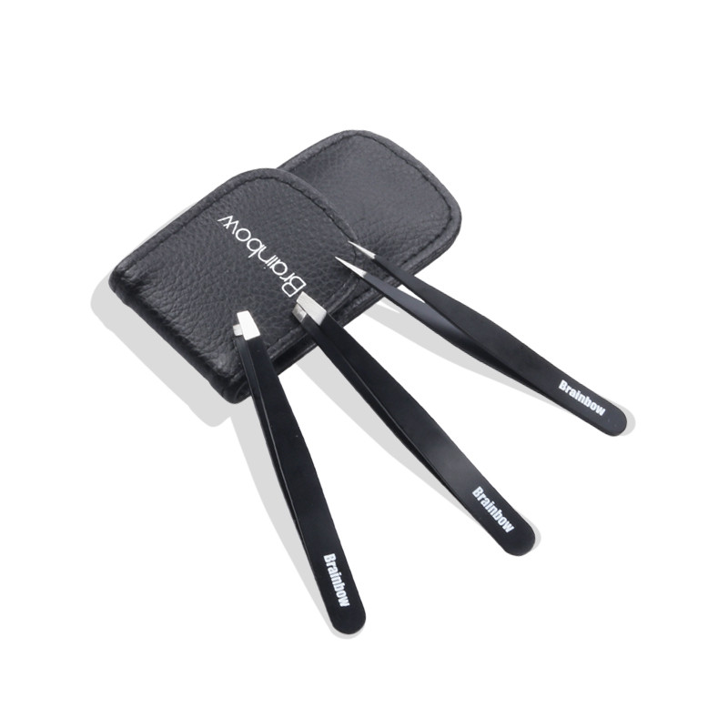 Brainbow 3 kom set pinceta za obrve Kosi vrh/šiljasti vrh/ravni vrh pinceta za oči od nehrđajućeg čelika Pinceta za šminkanje lica