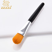 ZZDOG 1 buc. Instrumente cosmetice profesionale, cu cap plat curbat, fond de ten lichid, corector, perii de machiaj, perie moale de frumusețe fără sudură