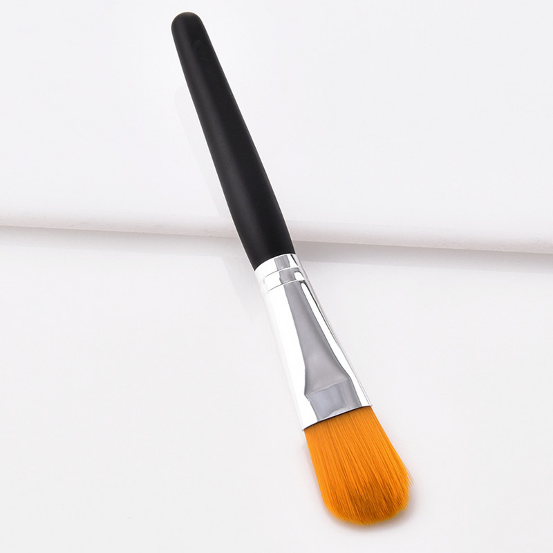 ZZDOG 1 buc. Instrumente cosmetice profesionale, cu cap plat curbat, fond de ten lichid, corector, perii de machiaj, perie moale de frumusețe fără sudură