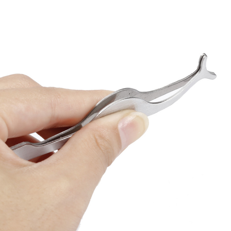 Dirbtinių blakstienų klipas Nerūdijančio plieno blakstienų rietiklis Extension Eye Lash 4 spalvų aplikatorius Grožio makiažo priemonė Priedai 1vnt