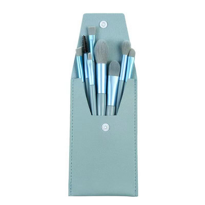 Set de pensule de machiaj cu unicorn, mini de călătorie, 8 buc., portabil, corector moale, pentru frumusețe, pentru umbra de ochi, perie pentru gene cu sac