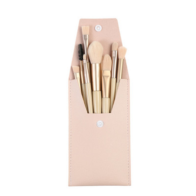 Set de pensule de machiaj cu unicorn, mini de călătorie, 8 buc., portabil, corector moale, pentru frumusețe, pentru umbra de ochi, perie pentru gene cu sac