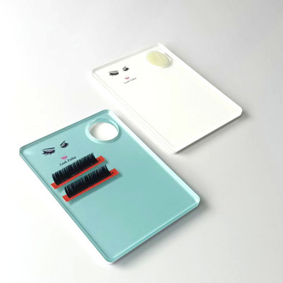 Extensie de gene acrilic roz Instrument de palet pentru gene, organizator rotund de piatră de jad, extensie de gene, tampon de altoire, garnitură pentru tavă de gene