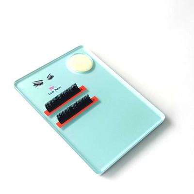 Extensie de gene acrilic roz Instrument de palet pentru gene, organizator rotund de piatră de jad, extensie de gene, tampon de altoire, garnitură pentru tavă de gene