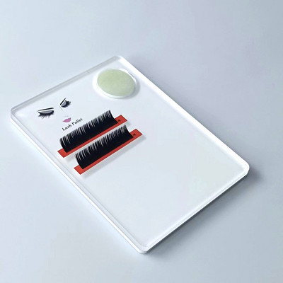 Extensie de gene acrilic roz Instrument de palet pentru gene, organizator rotund de piatră de jad, extensie de gene, tampon de altoire, garnitură pentru tavă de gene