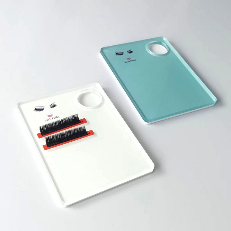 Extensie de gene acrilic roz Instrument de palet pentru gene, organizator rotund de piatră de jad, extensie de gene, tampon de altoire, garnitură pentru tavă de gene