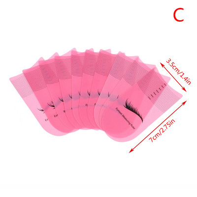 10 buc. Șablon pentru sprâncene riglă pentru măsurarea lungimii genelor curling gradul riglă