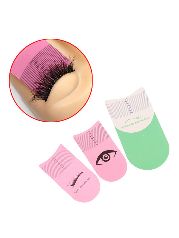 10 buc. Șablon pentru sprâncene riglă pentru măsurarea lungimii genelor curling gradul riglă