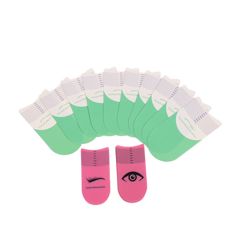 10 buc. Șablon pentru sprâncene riglă pentru măsurarea lungimii genelor curling gradul riglă