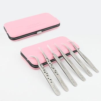 NAGARAKU Tweezers Eyelash Extension Set Kit Εξαιρετικό ανοξείδωτο χάλυβα ακριβείας Mega ανεμιστήρες όγκου Εργαλεία εφαρμογής βλεφαρίδων