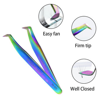 NAGARAKU 20 υπολογιστές N-series Tweezers for Eyelash Extension Tweezers-making Fans Tweezers Volume Fans Eyelash Tweezers 3D Accurate Tweezers