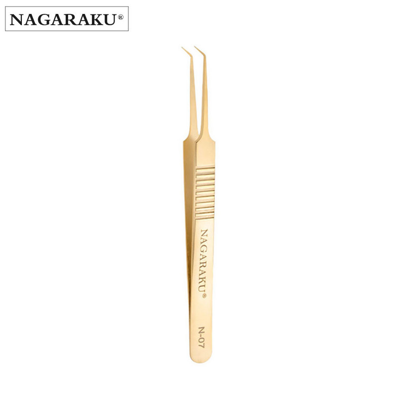 NAGARAKU 20 db N-sorozatú csipesz szempillahosszabbításhoz. Csipesz készítése Térfogatlegyezők Szempillacsipesz 3D Pontos csipesz
