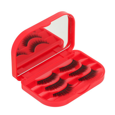 Organizator pentru gene roz, instrument de depozitare pentru machiaj pentru frumusețe, cutie cu oglindă, cutie pentru gene false, cutie portabilă pentru gene