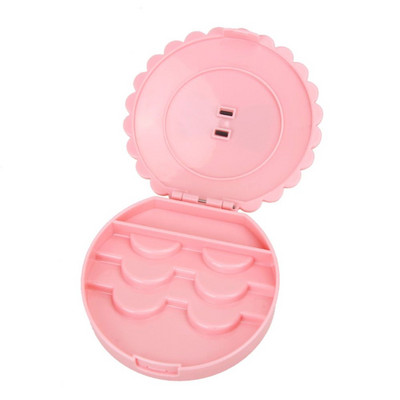 Organizator pentru gene roz, instrument de depozitare pentru machiaj pentru frumusețe, cutie cu oglindă, cutie pentru gene false, cutie portabilă pentru gene