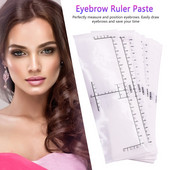 20 buc. Riglă pentru sprâncene pentru machiaj permanent, instrumente de măsurare a tatuajului, autocolante de unică folosință pentru sprâncene, instrumente pentru începători