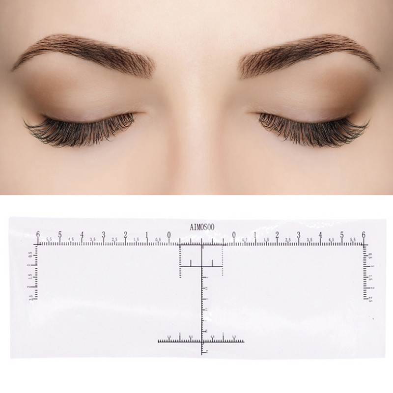 20 buc. Riglă pentru sprâncene pentru machiaj permanent, instrumente de măsurare a tatuajului, autocolante de unică folosință pentru sprâncene, instrumente pentru începători