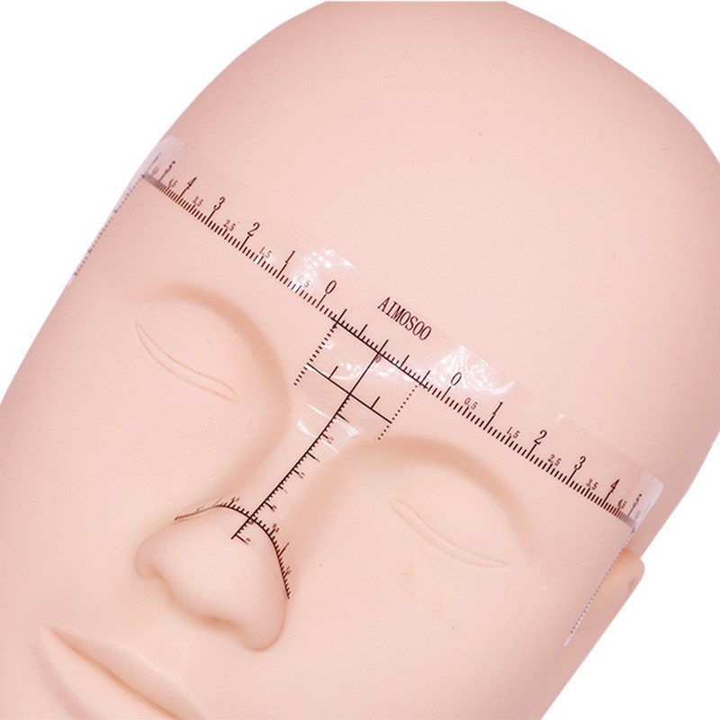 20 buc. Riglă pentru sprâncene pentru machiaj permanent, instrumente de măsurare a tatuajului, autocolante de unică folosință pentru sprâncene, instrumente pentru începători