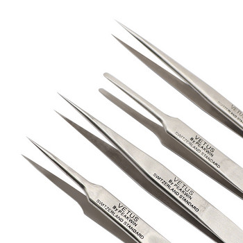 VETUS ανοξείδωτο τσιμπιδάκι φρυδιών Fase eyelash Extension Tools Repair Hyperfine all for χτίσιμο βλεφαρίδων νυχιών Τσιμπιδάκι